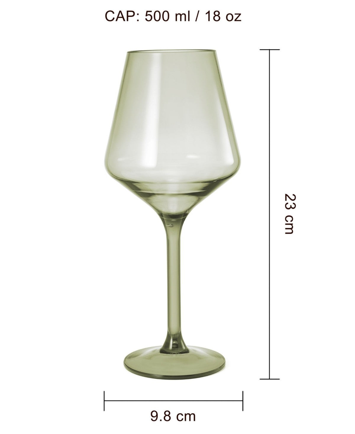 European Multicolor Plastic Wine Glasses Set of 6