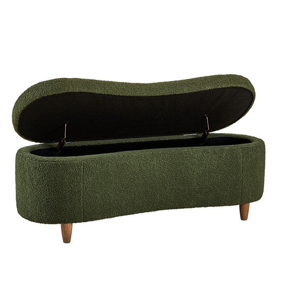 Gardenia Upholstered Flip Top Storage Bench with Solid Wood Legs