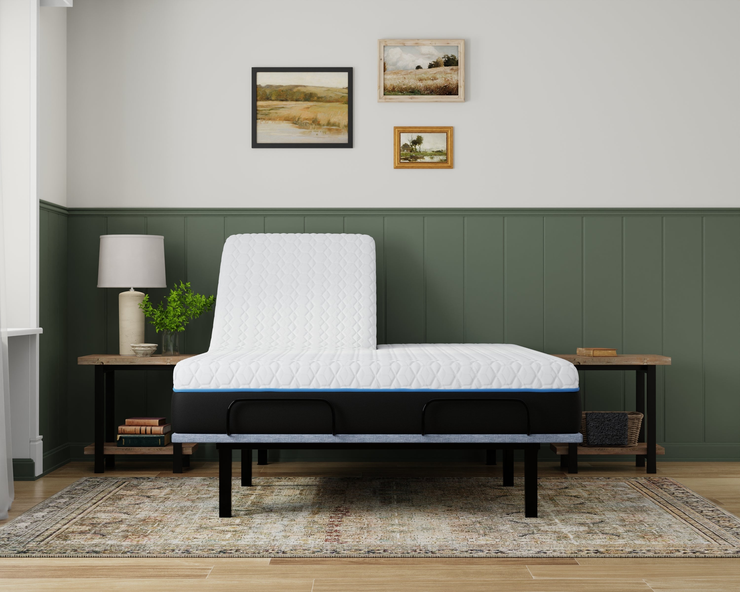 BedTech Copper Lux 12" Split Top Soft Memory Foam Mattress With Phase Change Cooling Fabric