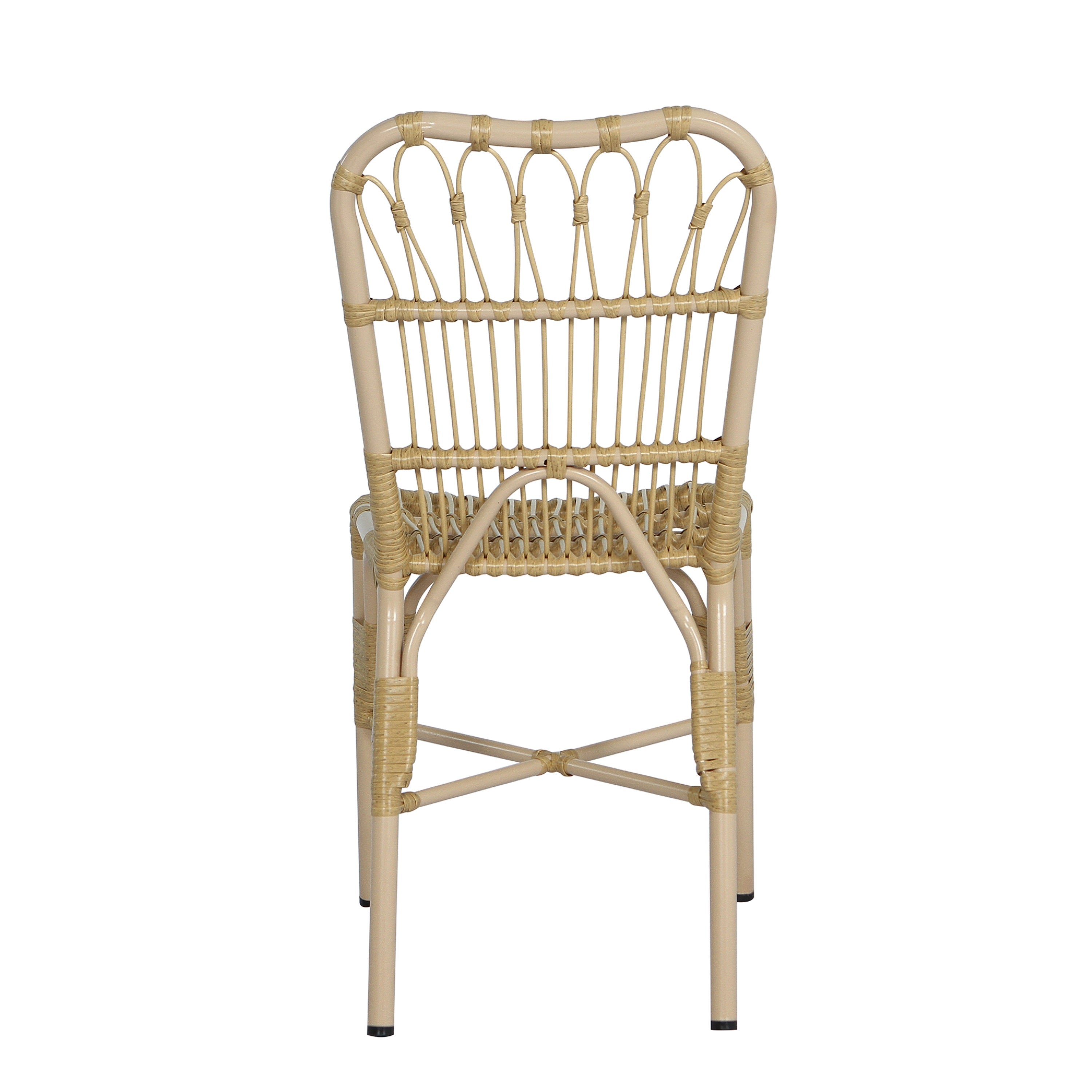 Outdoor Rattan Patio Dining Chairs, Set of 2