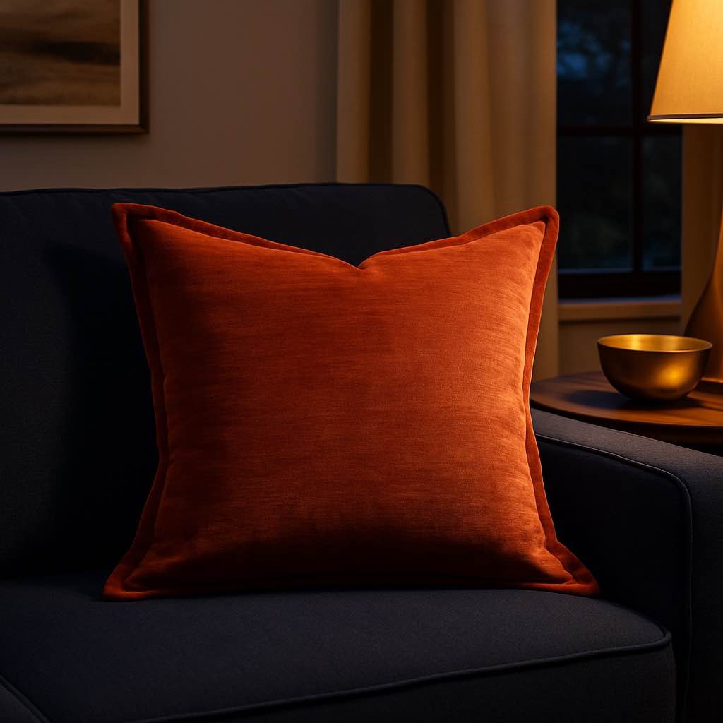 Velvet Throw Pillow with Luxe Shine