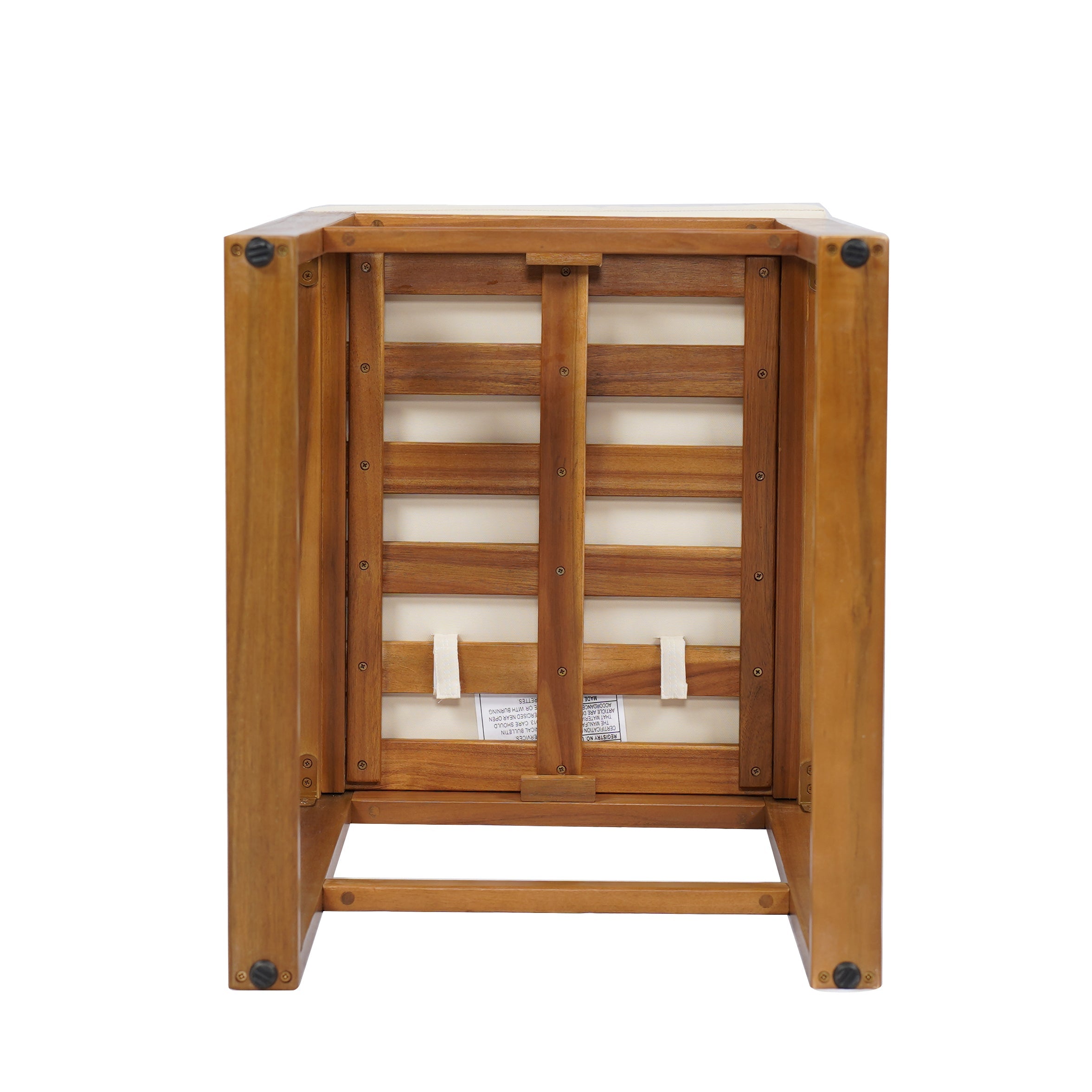 Seacliff Outdoor Acacia Wood Barstools, Set of 2