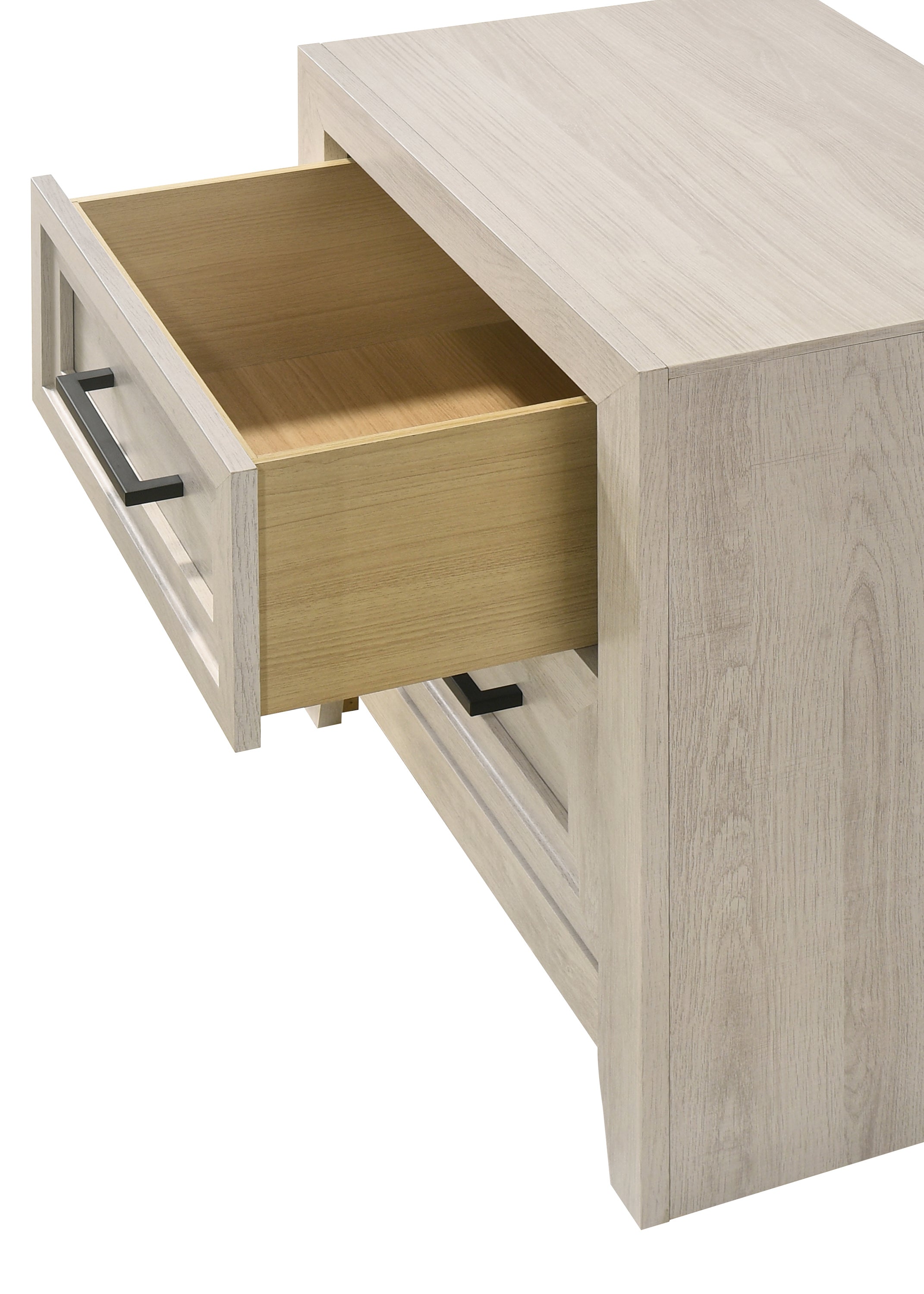 Havenwood Geometric Design Contemporary 2-Drawer Nightstand