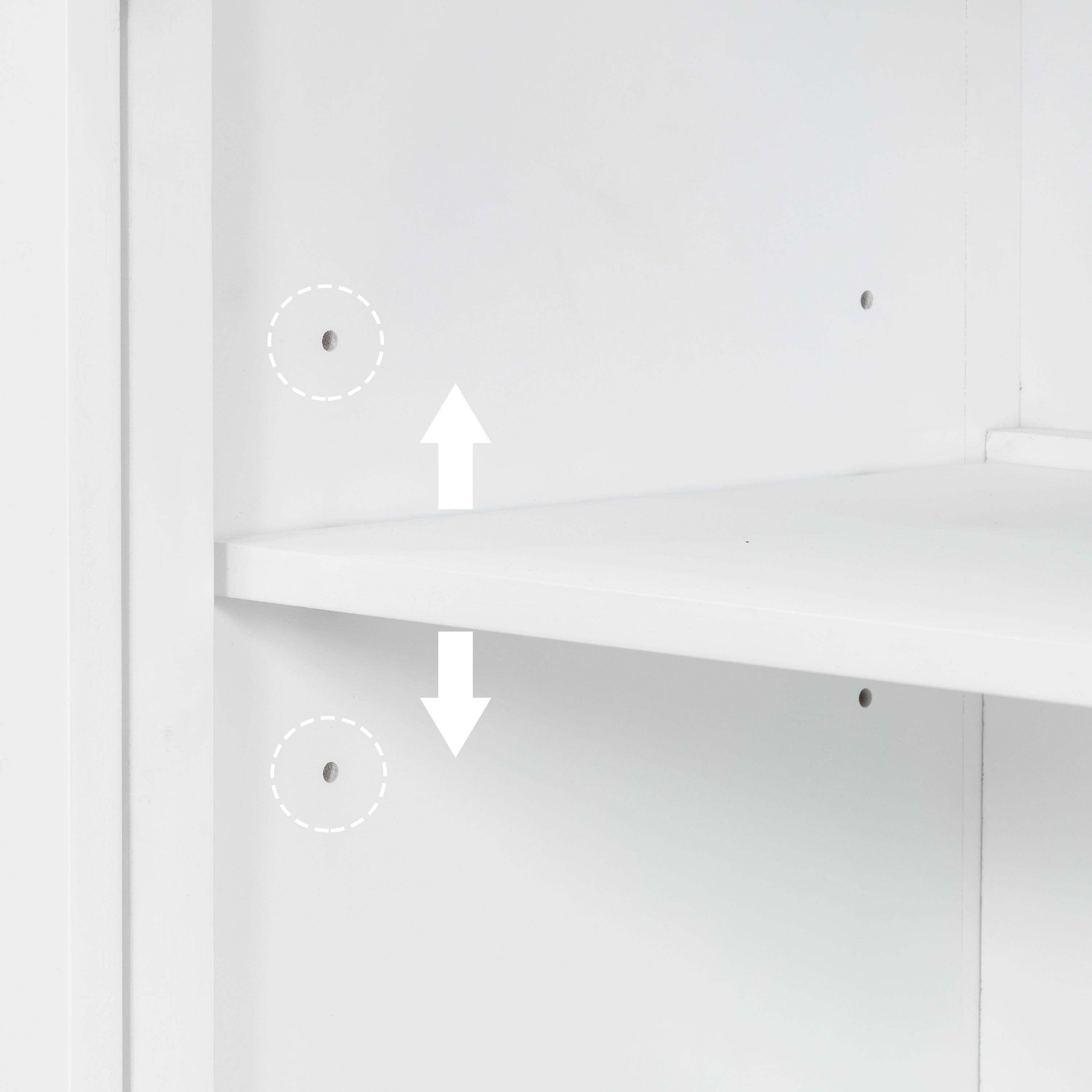 3-Door Storage Cabinet with Glass Doors