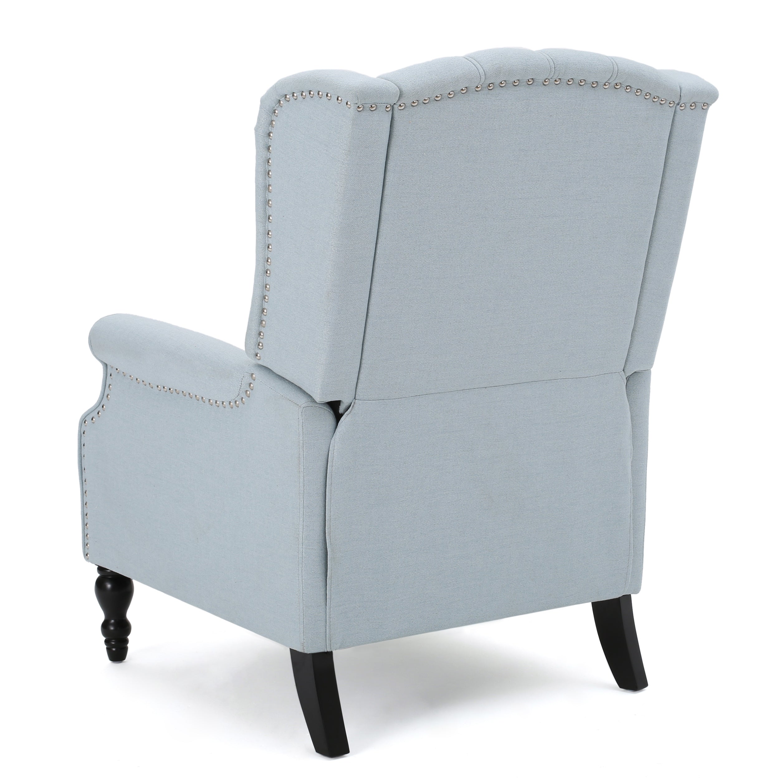 Contemporary Tufted Fabric Arm Chair Recliner with Wingback Design