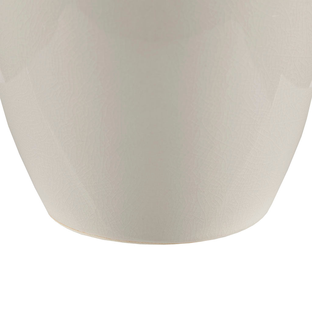 Ceramic Table Lamp with Vase - Shaped Base and Drum Shade - Table Lamps
