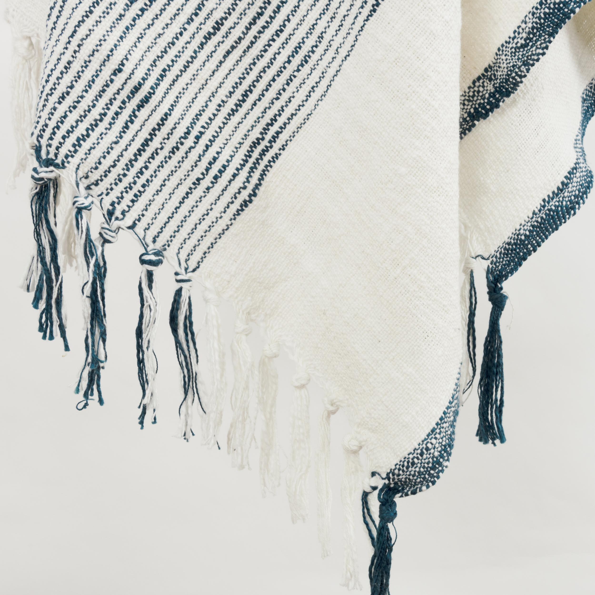Stripe 100% Woven Textured Cotton Throw