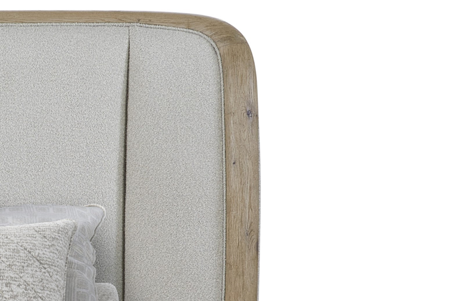 English Knotty Pine Upholstered Bed