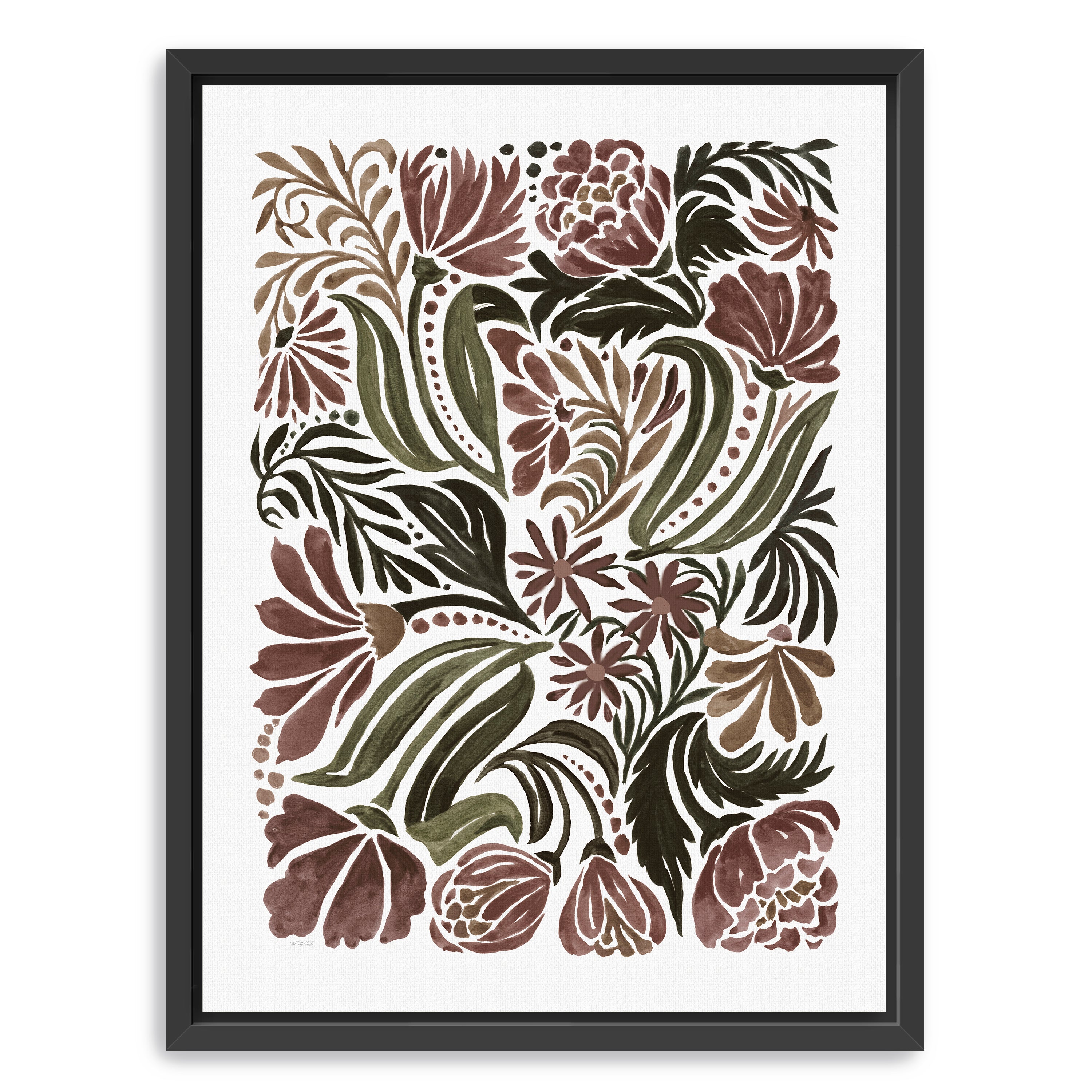 Quilted Bloom  Canvas Giclee