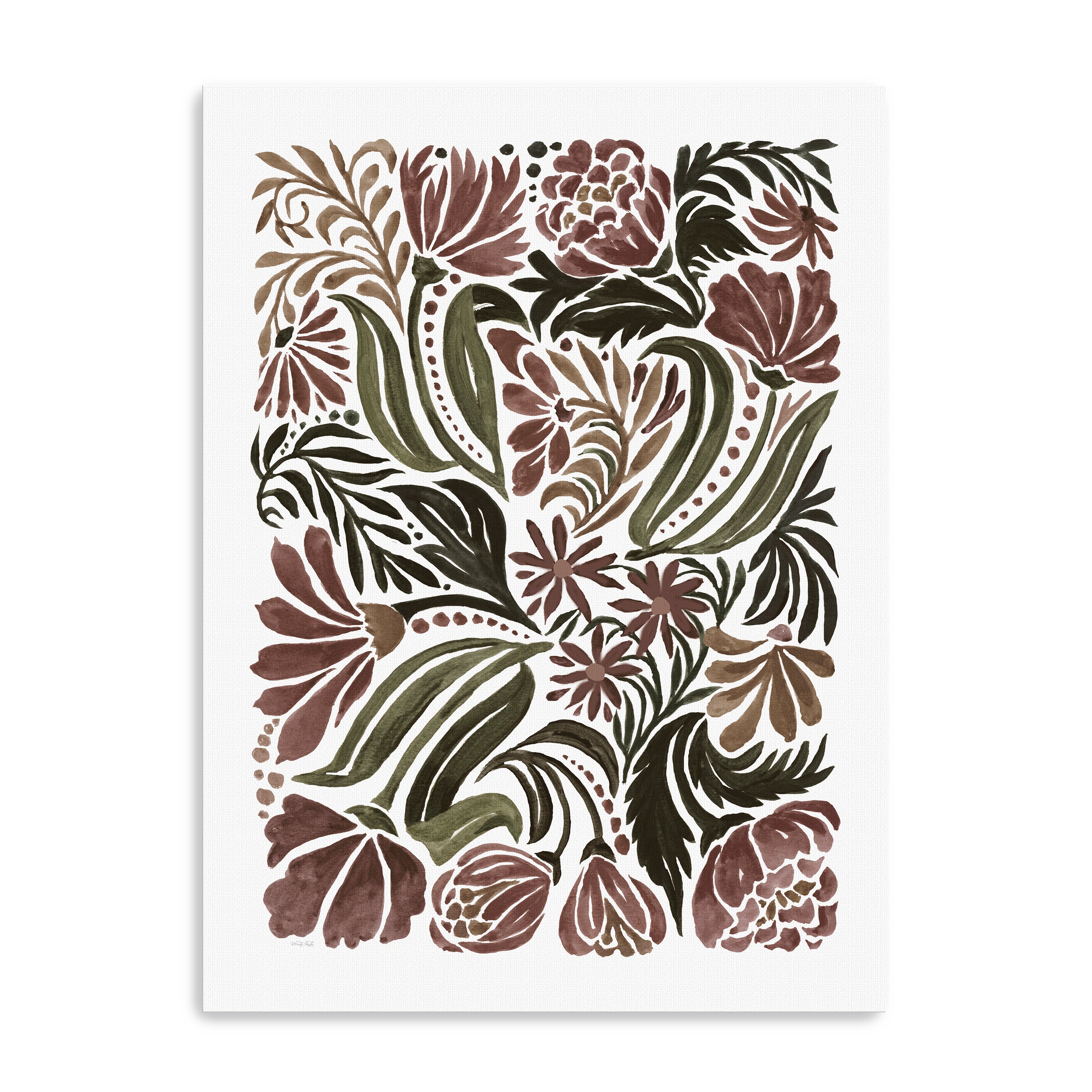 Quilted Bloom  Canvas Giclee
