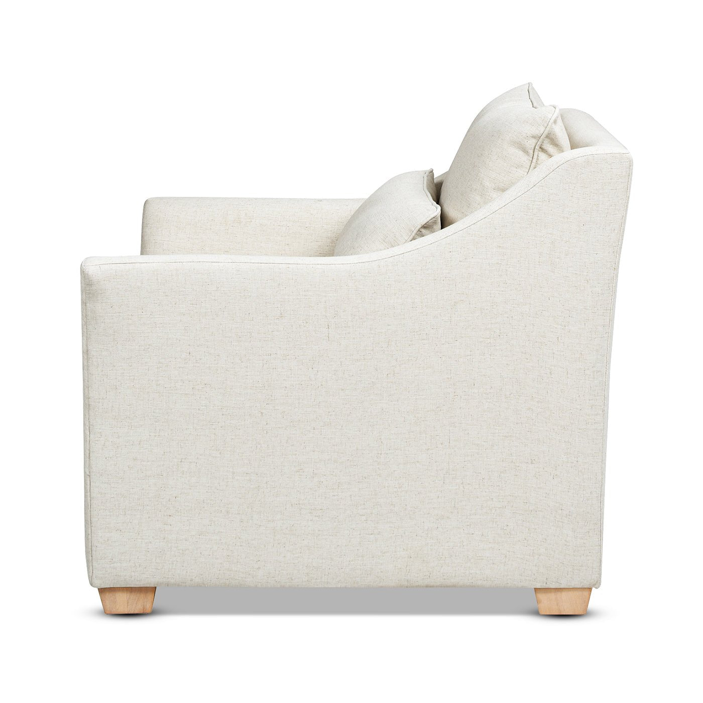 Citadell 38" Upholstered Accent Chair with Lumbar Pillow and Flared Arms - Accent Chairs