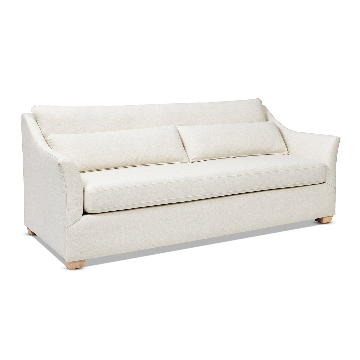 Citadell 83" Upholstered Sofa with Lumbar Pillow and Flared Arms - Sofas