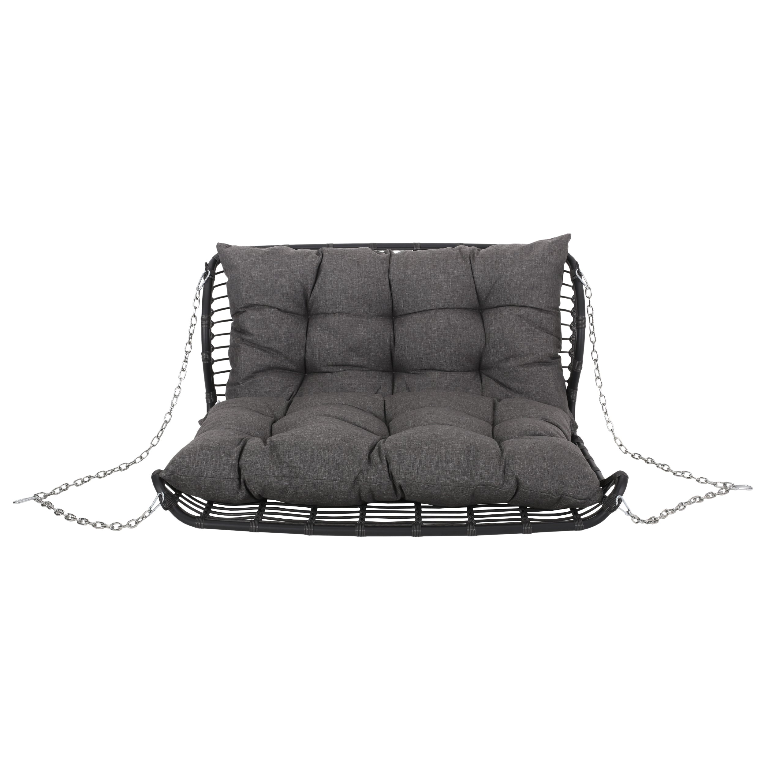 Arruda Outdoor Wicker Porch Swing with Cushions