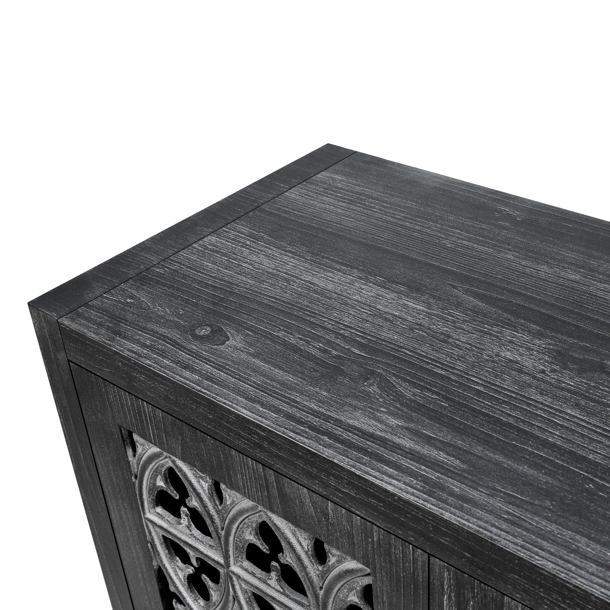 Colossus Wood Cabinet with Floral Pattern and 4 Doors - Cabinets