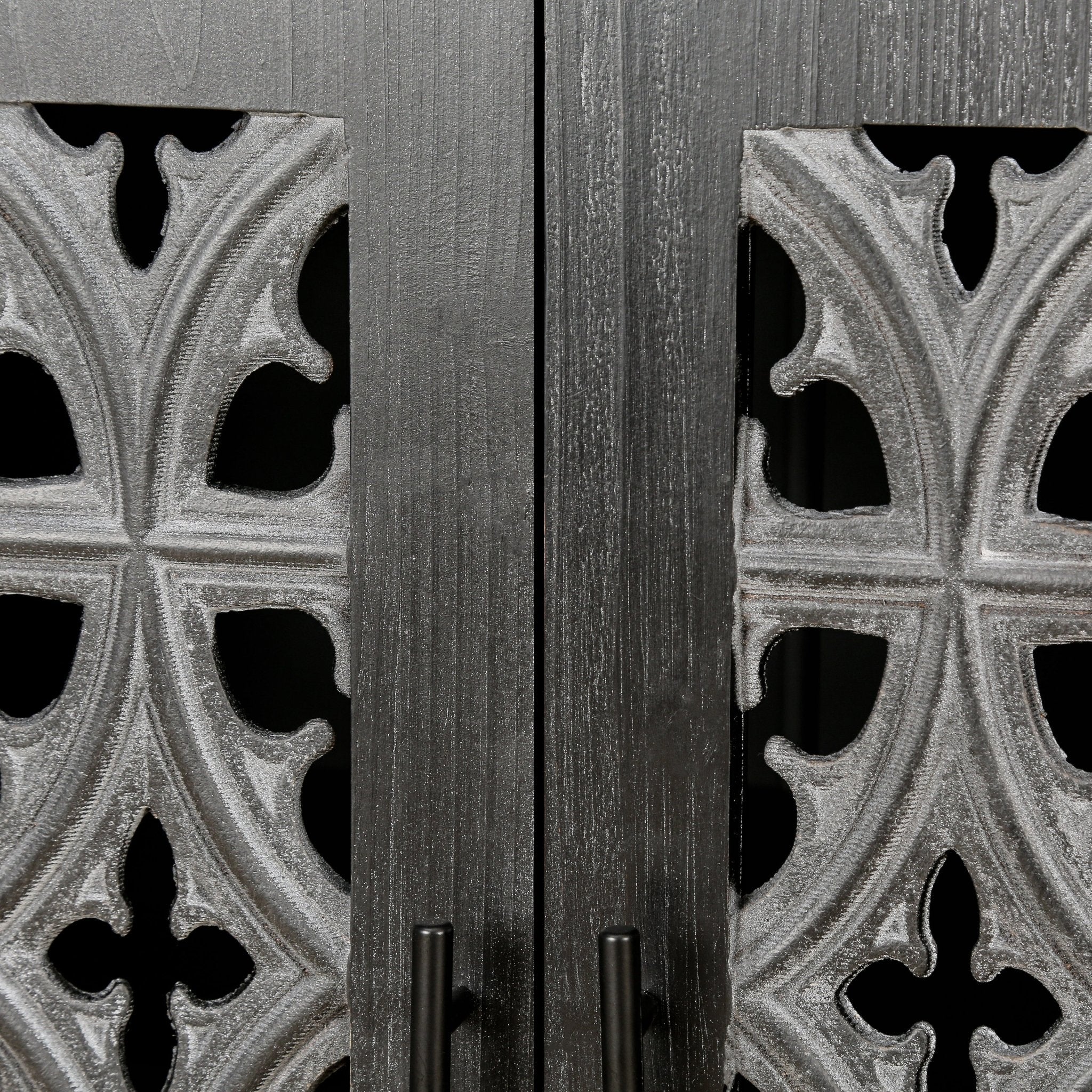 Colossus Wood Cabinet with Floral Pattern and 4 Doors - Cabinets