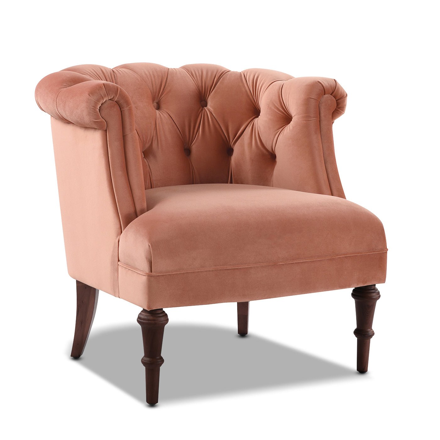 Comforts Upholstered Accent Chair with Recessed Arms and Barrel Design - Accent Chairs