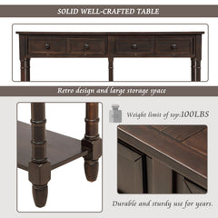 Console Table with 2 Storages and Bottom Shelf - Consoles