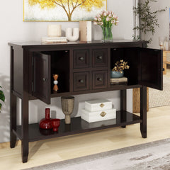 Console Table with Four Small Drawers and Bottom Shelf - Consoles