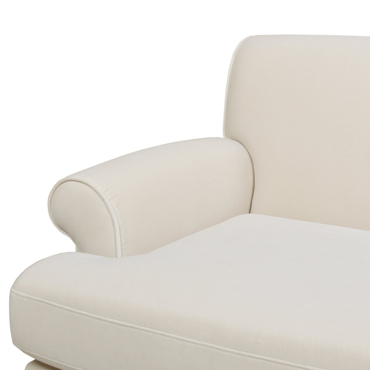 Creations Upholstered Sofa with Metal Casters and 2 Cushions Tightback - Sofas