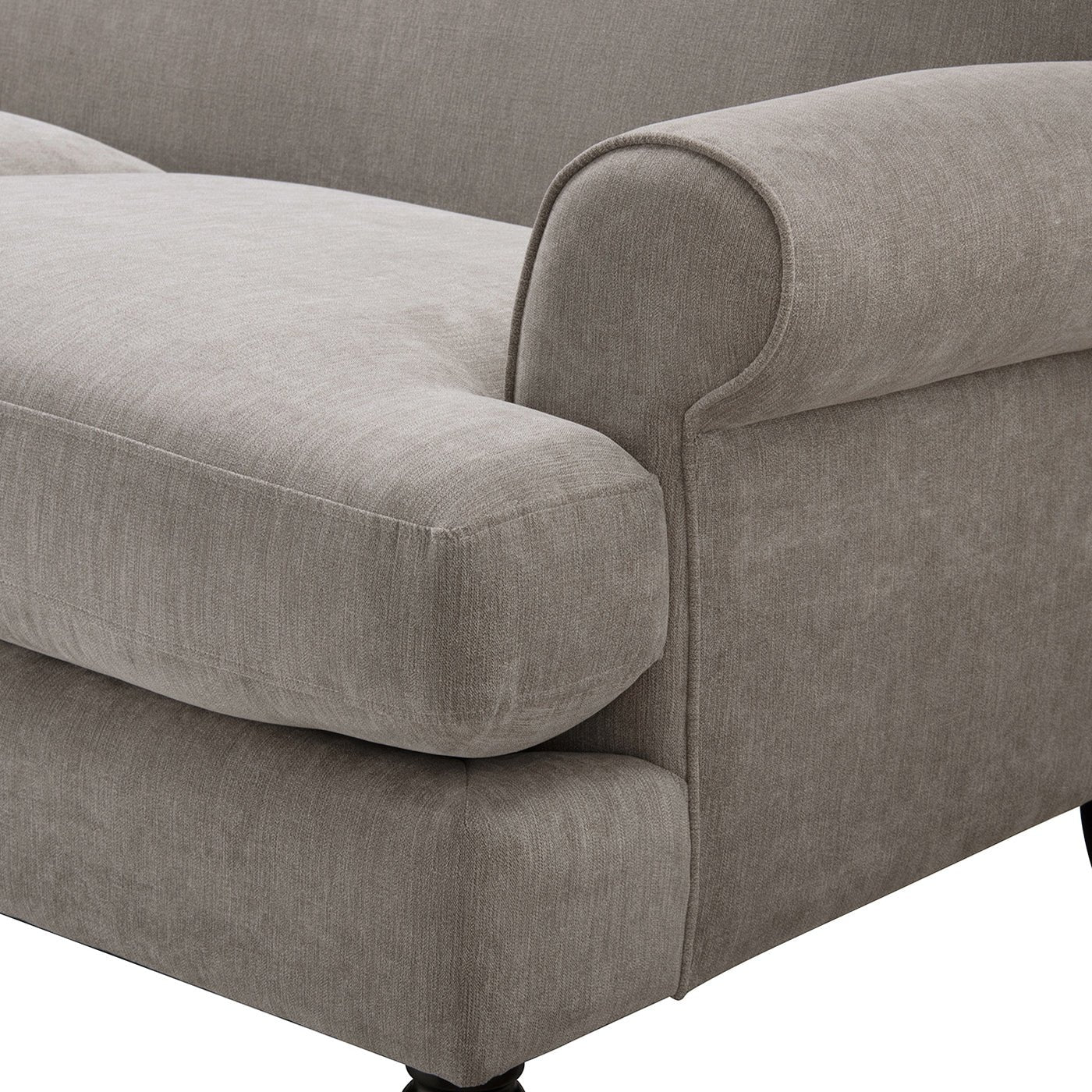 Creations Upholstered Sofa with Metal Casters and 3 Cushions Tightback - Sofas