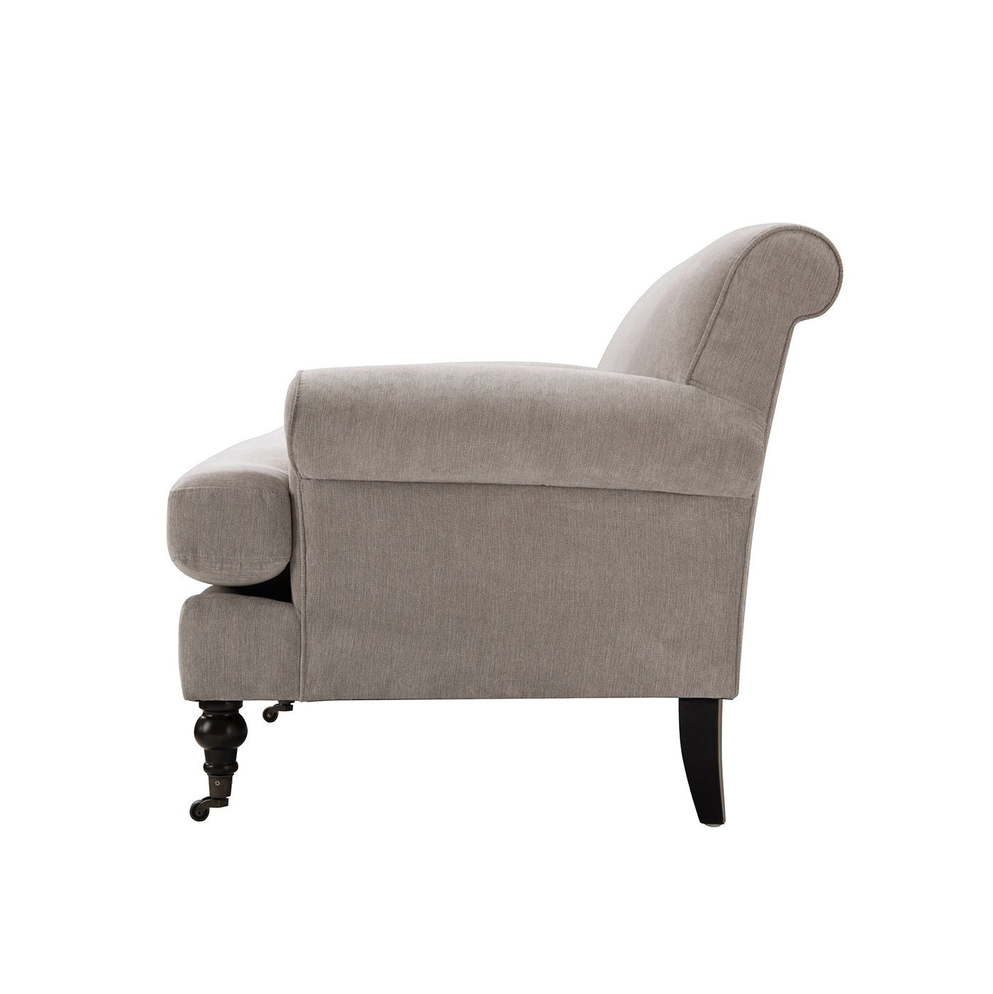 Creations Upholstered Sofa with Metal Casters and 3 Cushions Tightback - Sofas