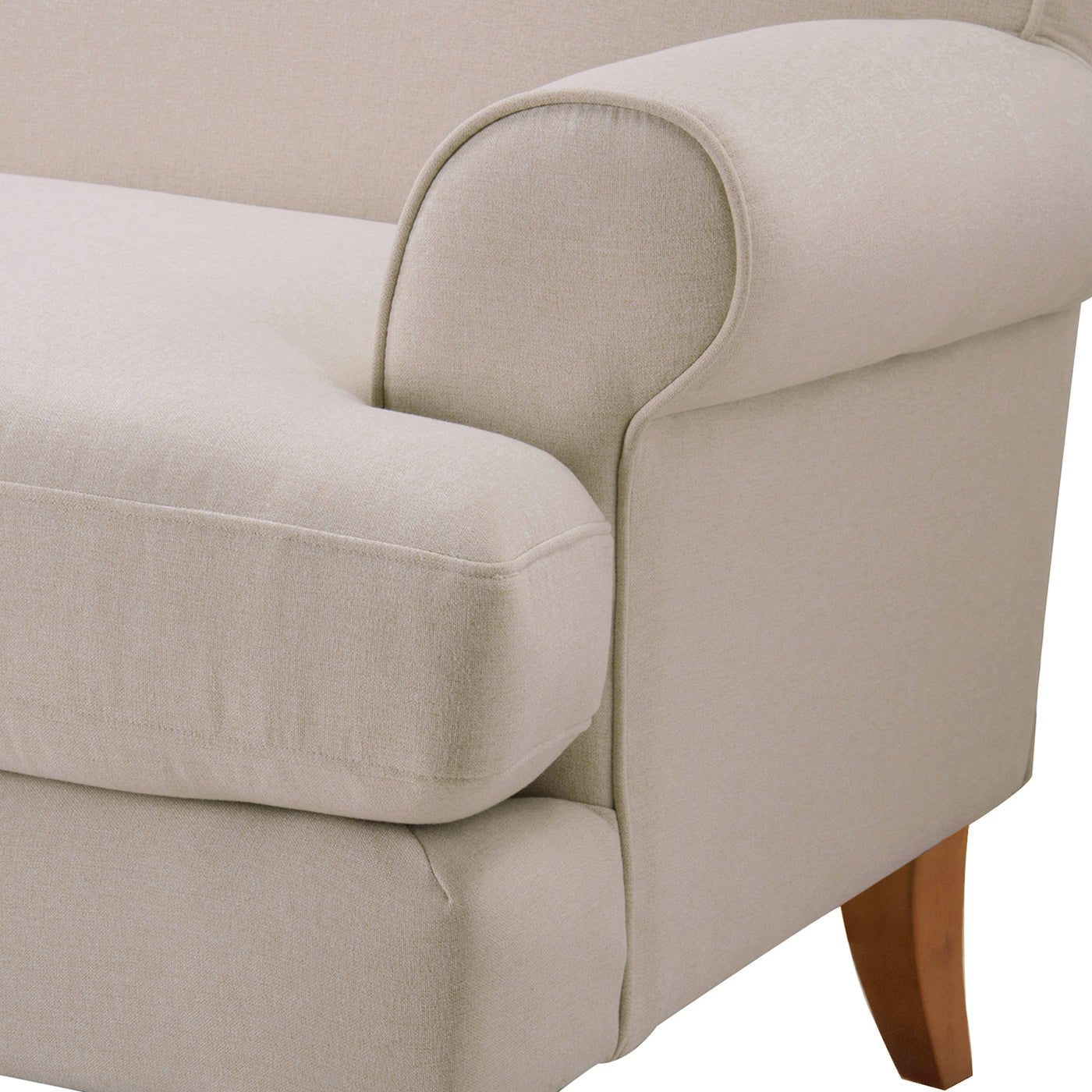 Creations Upholstered Sofa with Metal Casters and 3 Cushions Tightback - Sofas
