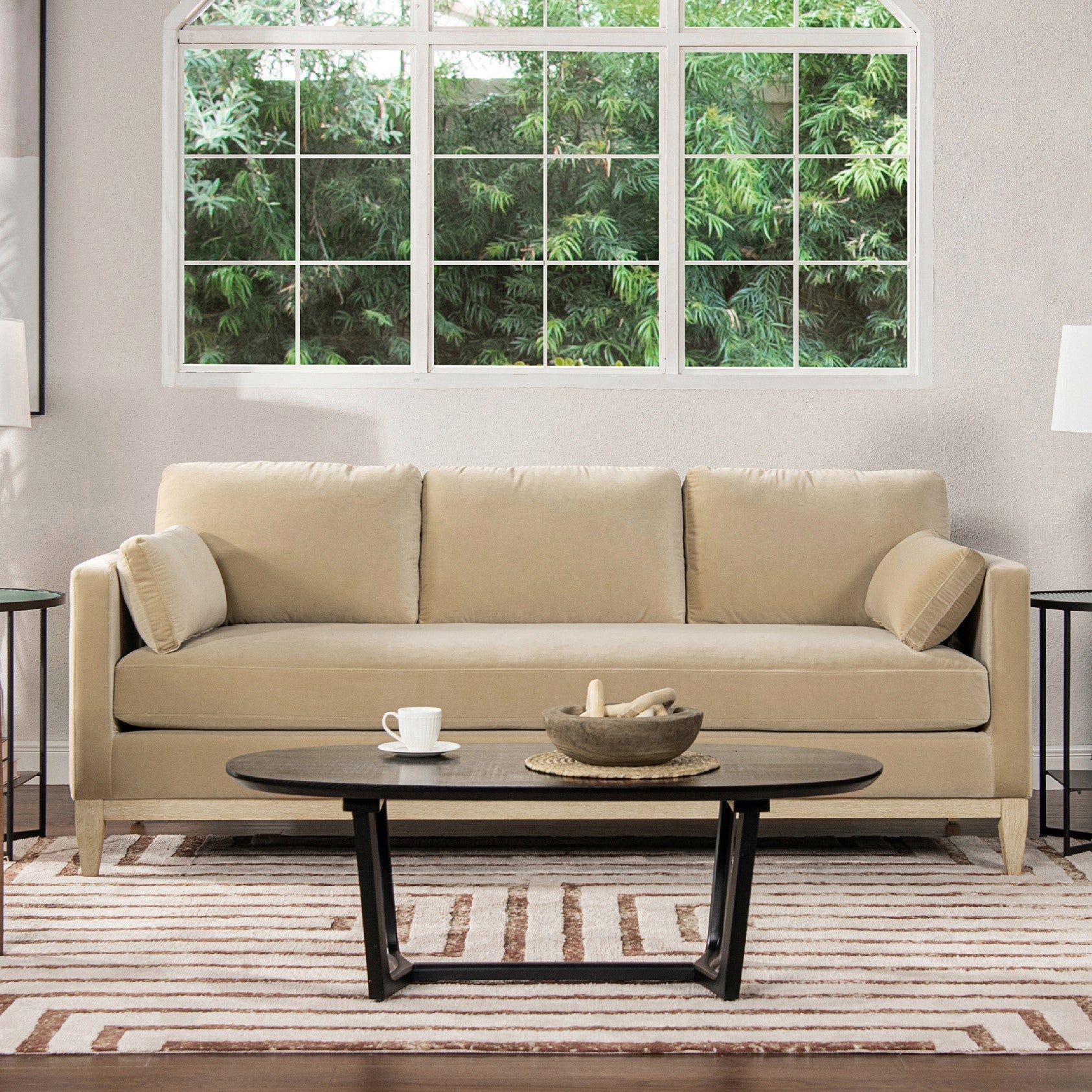 Crownedd 84" Upholstered Sofa with Square Track Arms - Sofas
