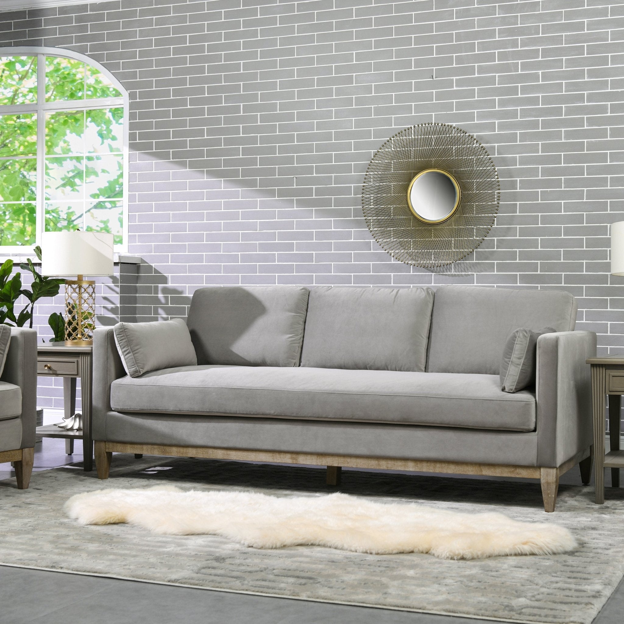 Crownedd 84" Upholstered Sofa with Square Track Arms - Sofas