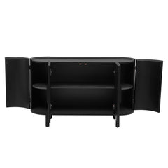 Curved Sideboard with Adjustable Shelves - Buffets/Sideboards