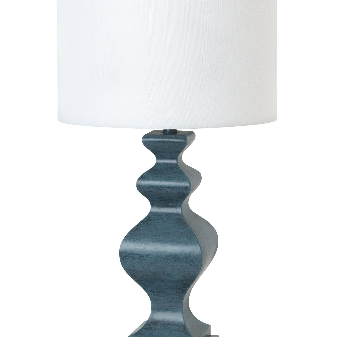Cyrus 32" Blue Polyresin Table lamp, (Set of 2) - Table Lamps