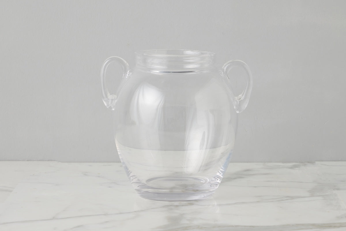 Glass Amphora Flower Vase, Clear