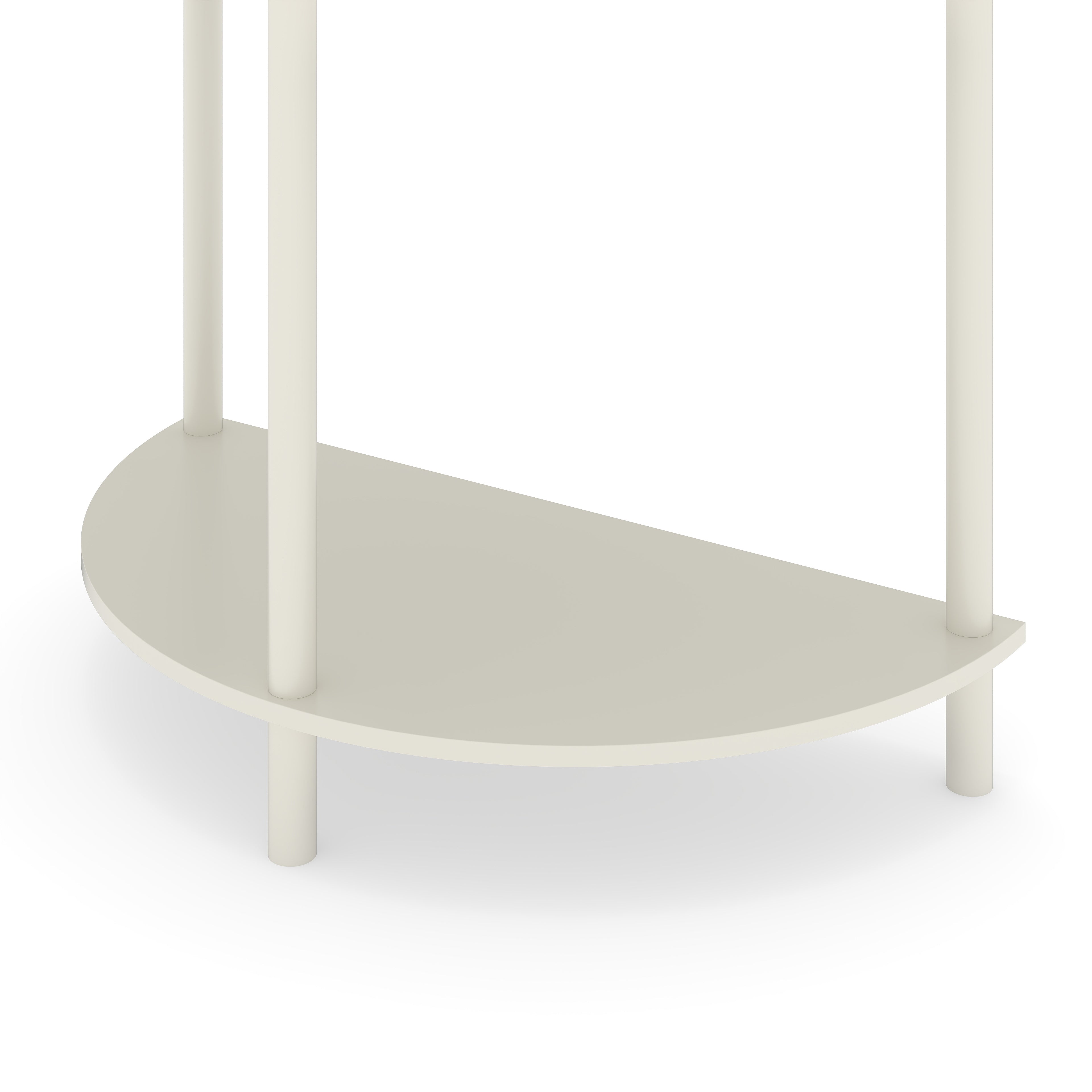 Artisan-Crafted Wave-Pattern Demi-Lune Console Table