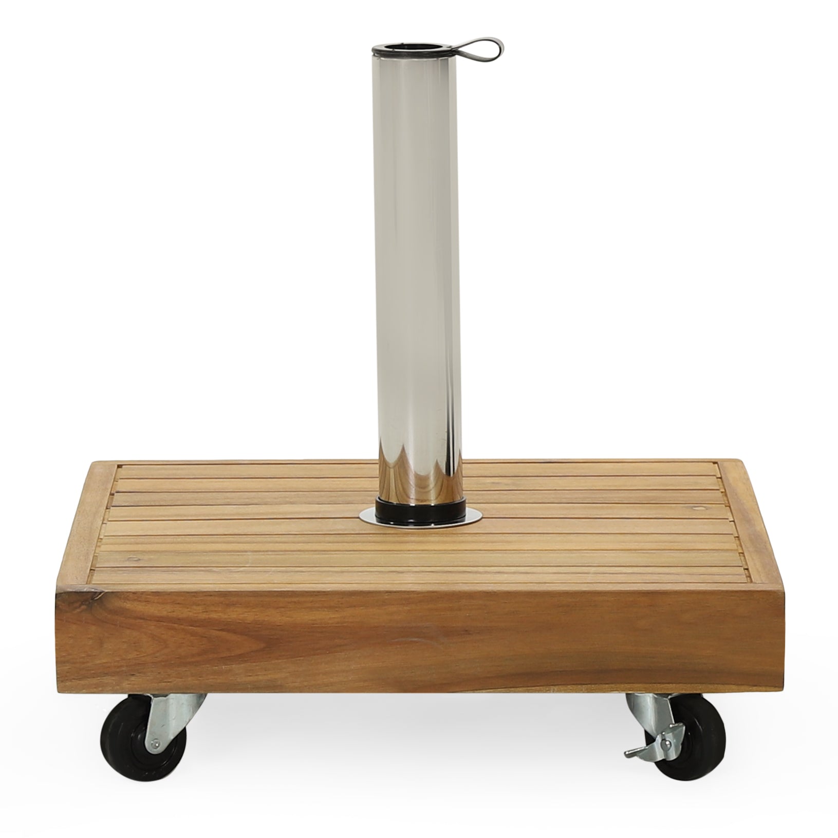 Wood Outdoor Square Umbrella Base with Casters