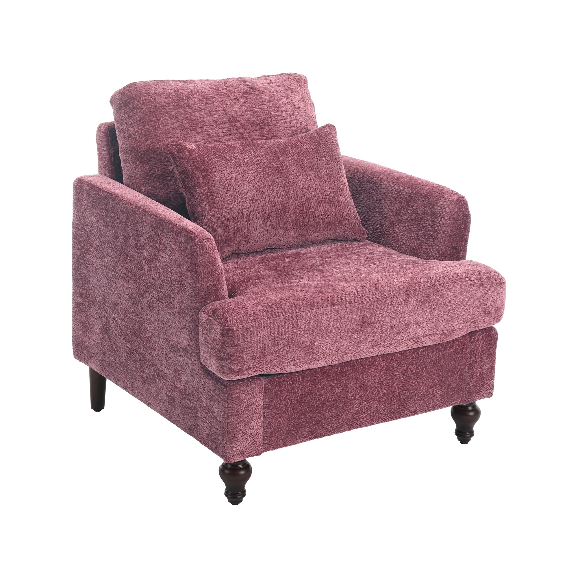Chenille Tufted Upholstered Club Accent Chair