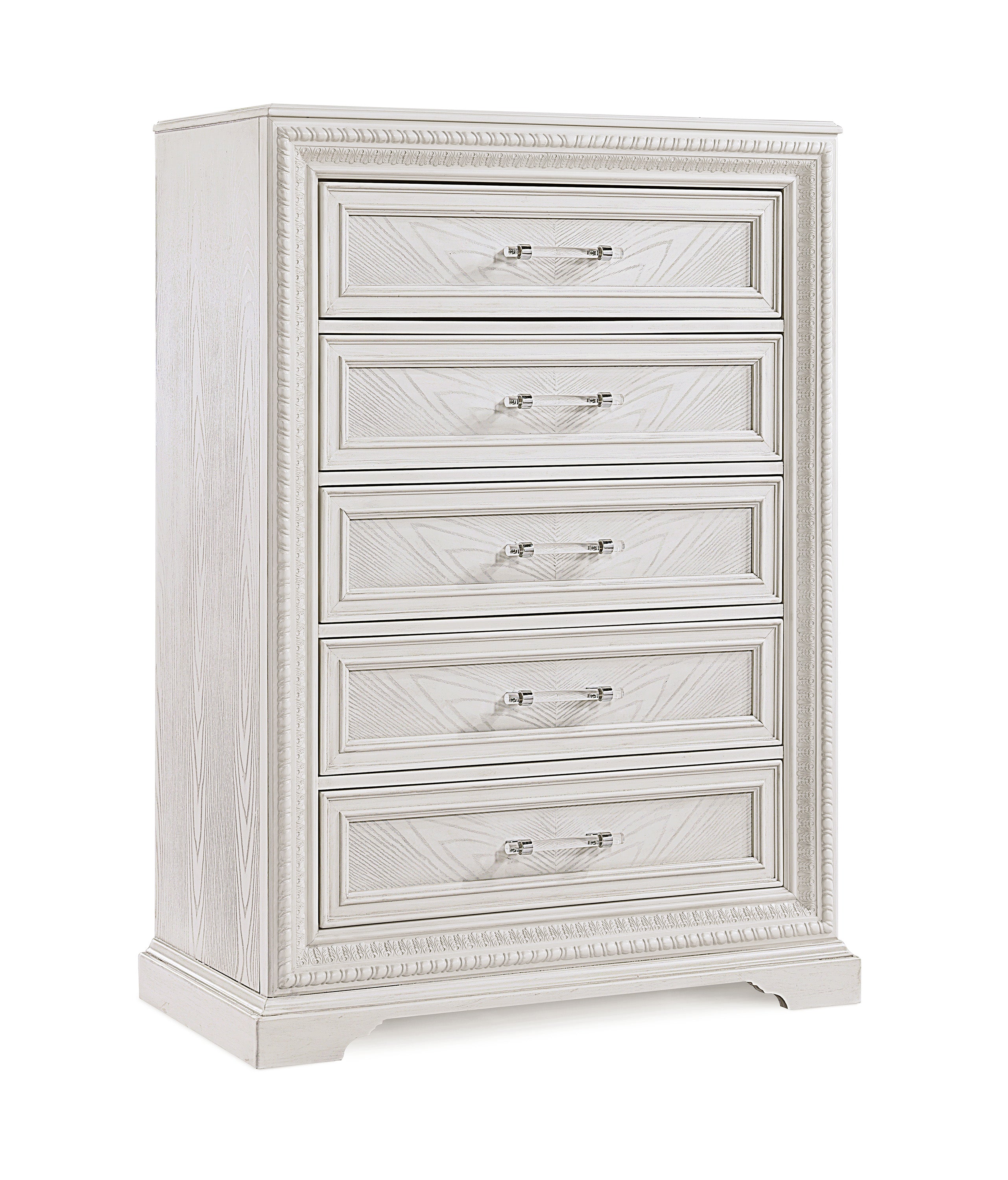 Kelsea Antique White 5-Drawer Tall Storage Chest