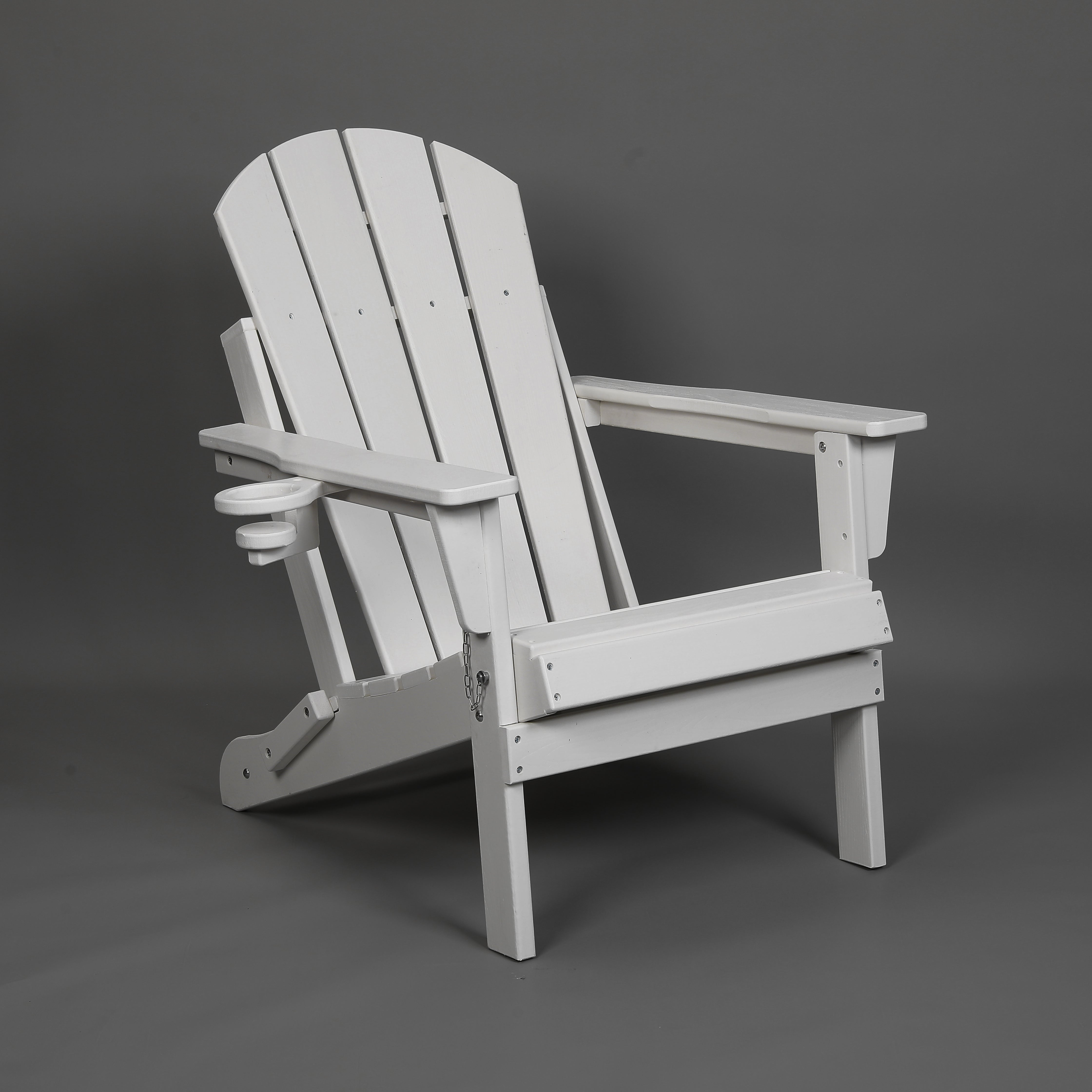 Composite Folding Adirondack Chair with Dual Cup Holder