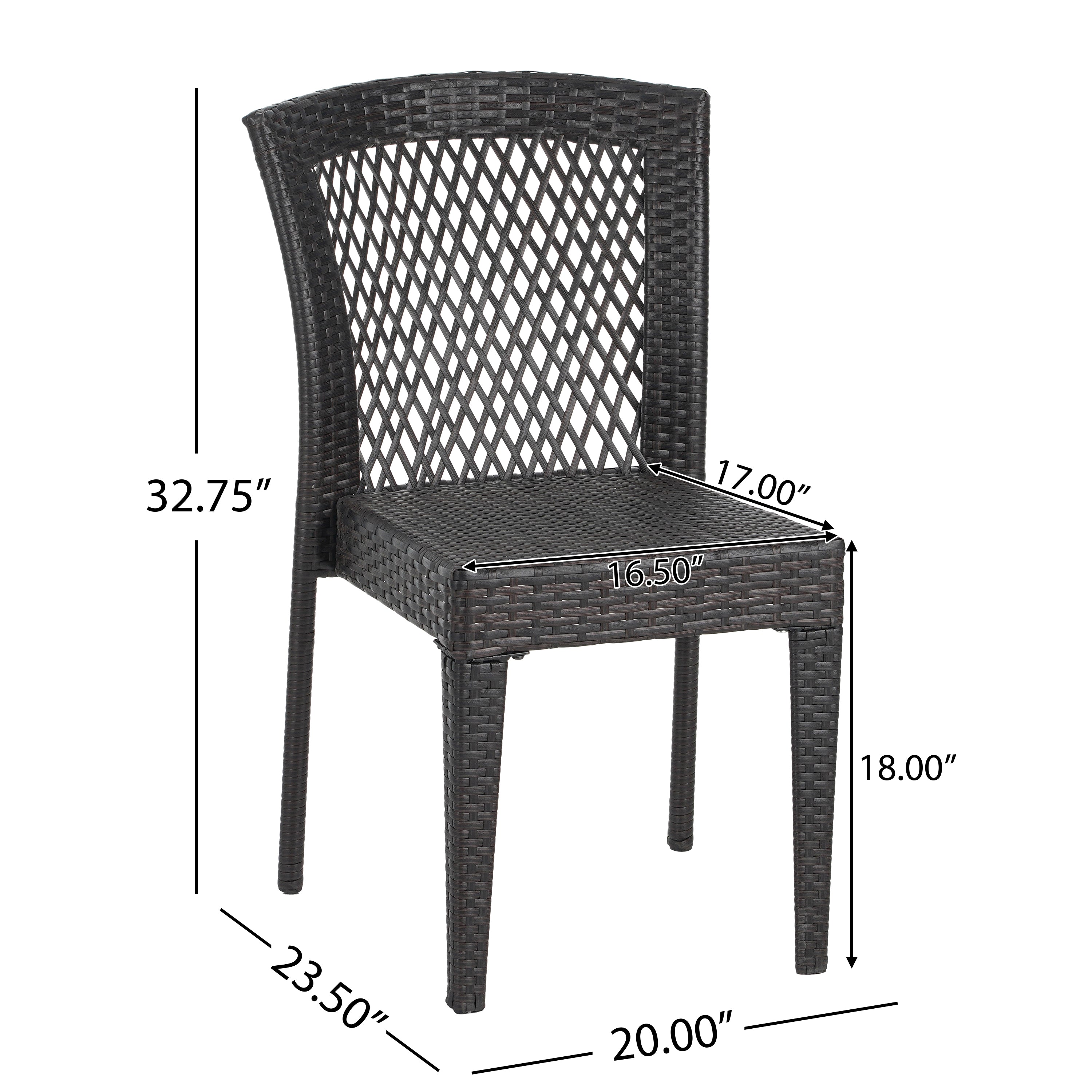 Farley Stacking Outdoor Dining Chairs, Set of 2
