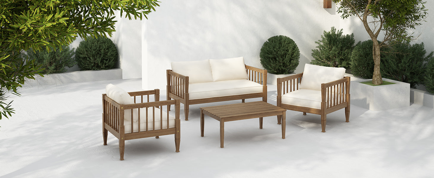 Banyan 4-Piece Patio Outdoor Furniture Set