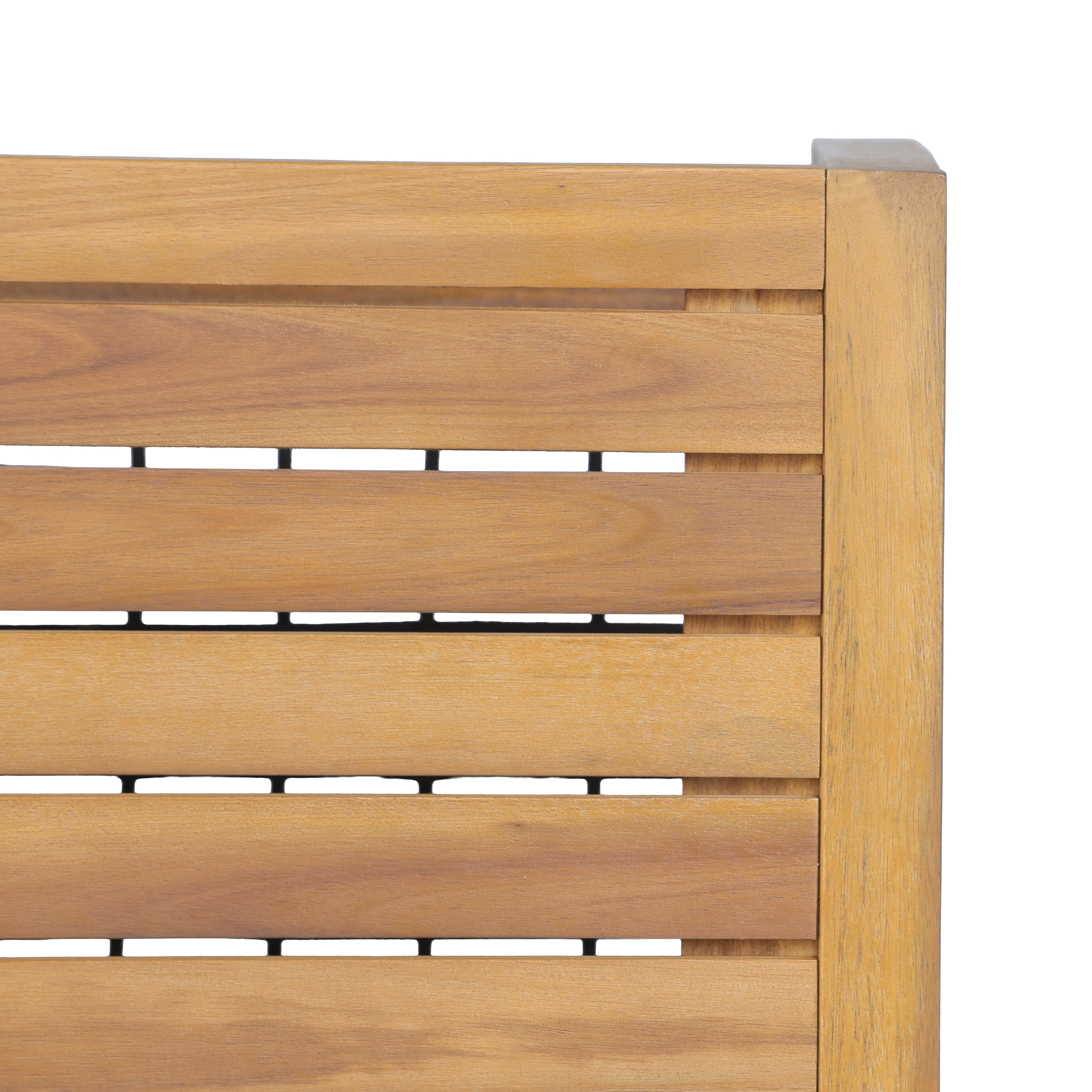 Sierra Outdoor Acacia Wood Coffee Table with Woven Rope Storage Shelf
