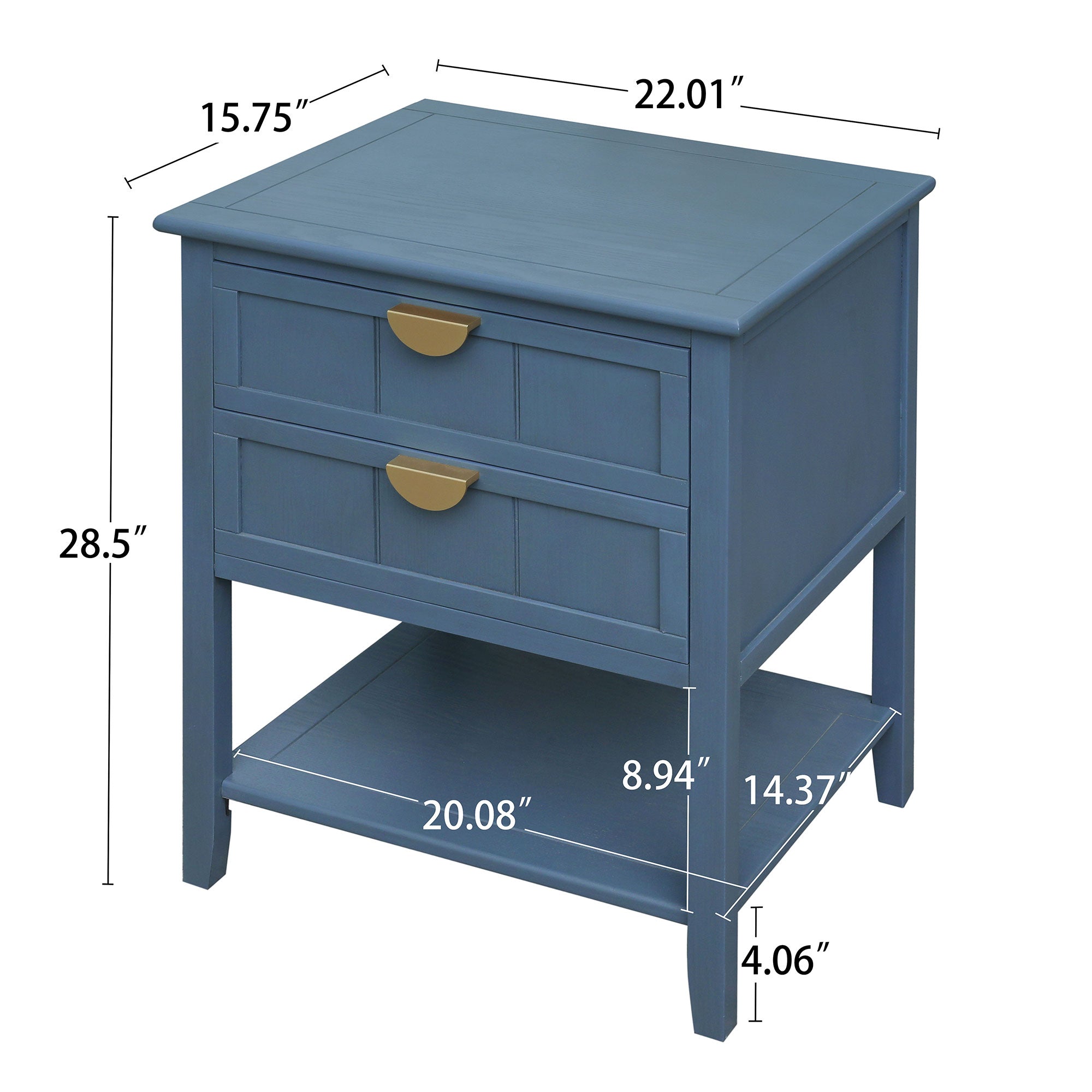 2 Drawer Side Table
