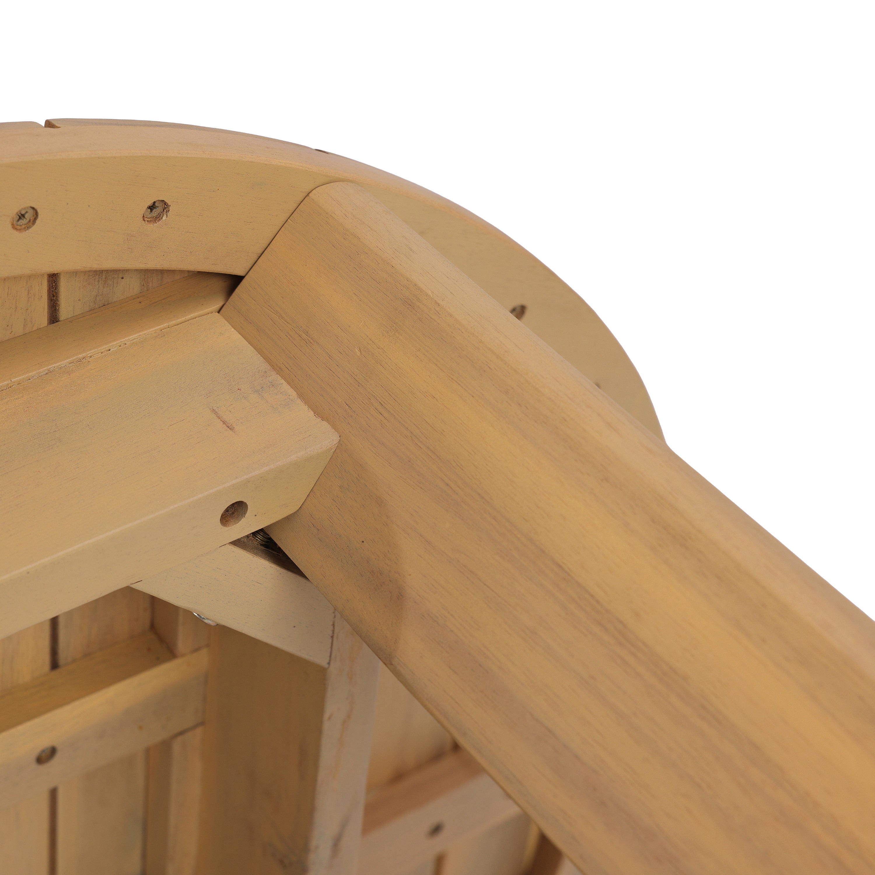 Woodside Oval Outdoor Dining Table with Light Teak Finish
