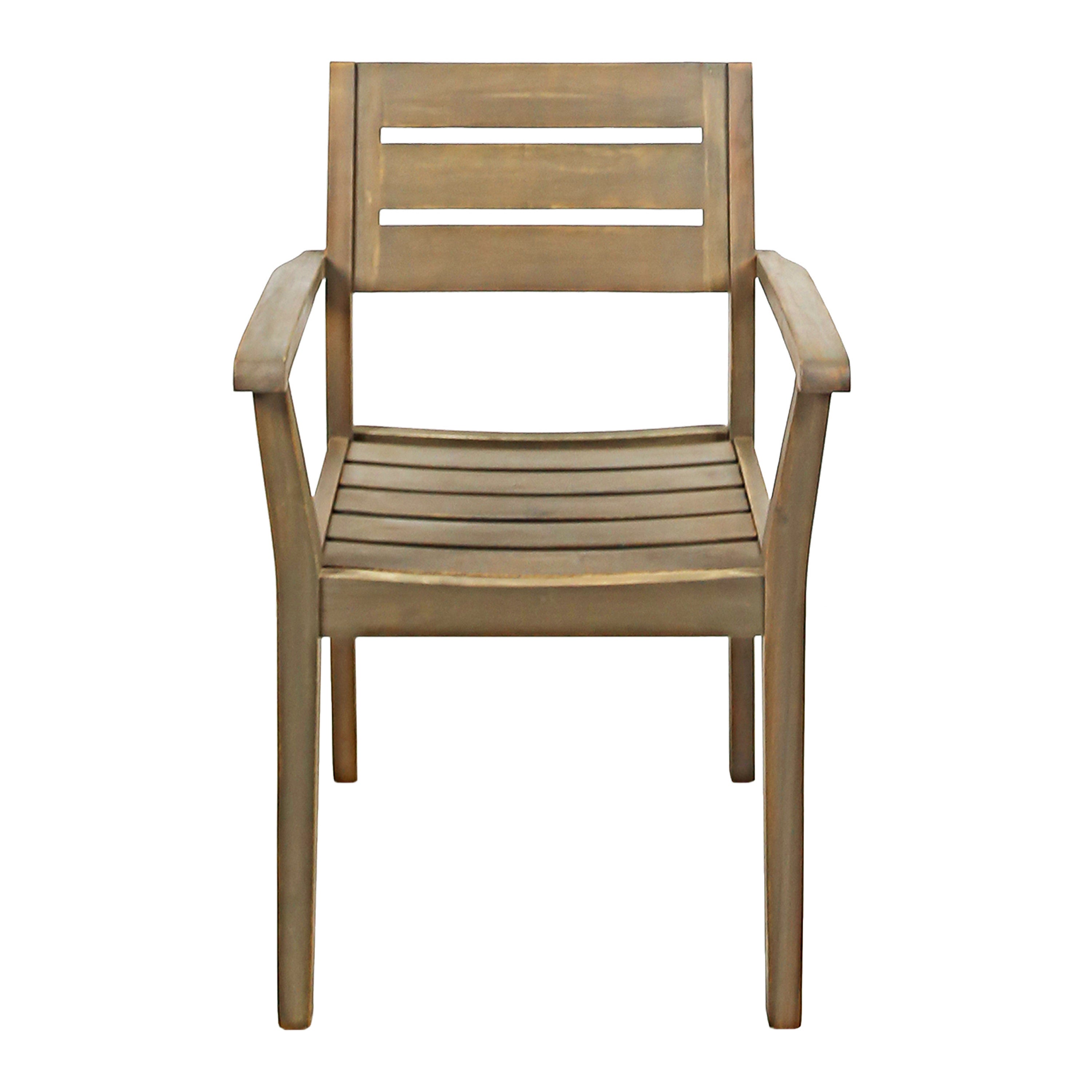 Stamford Outdoor Acacia Wood Dining Chairs, Set of 2