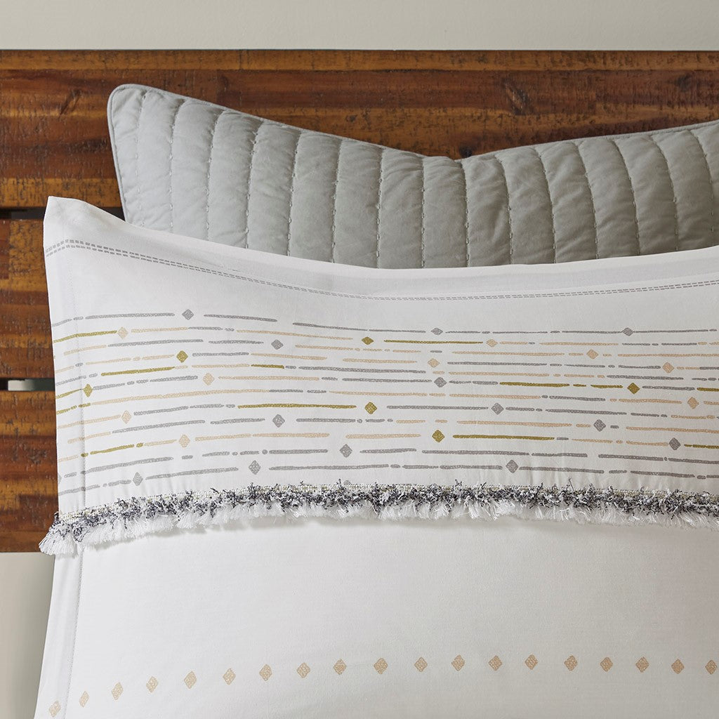 Nea Cotton Printed Comforter Set with Trim