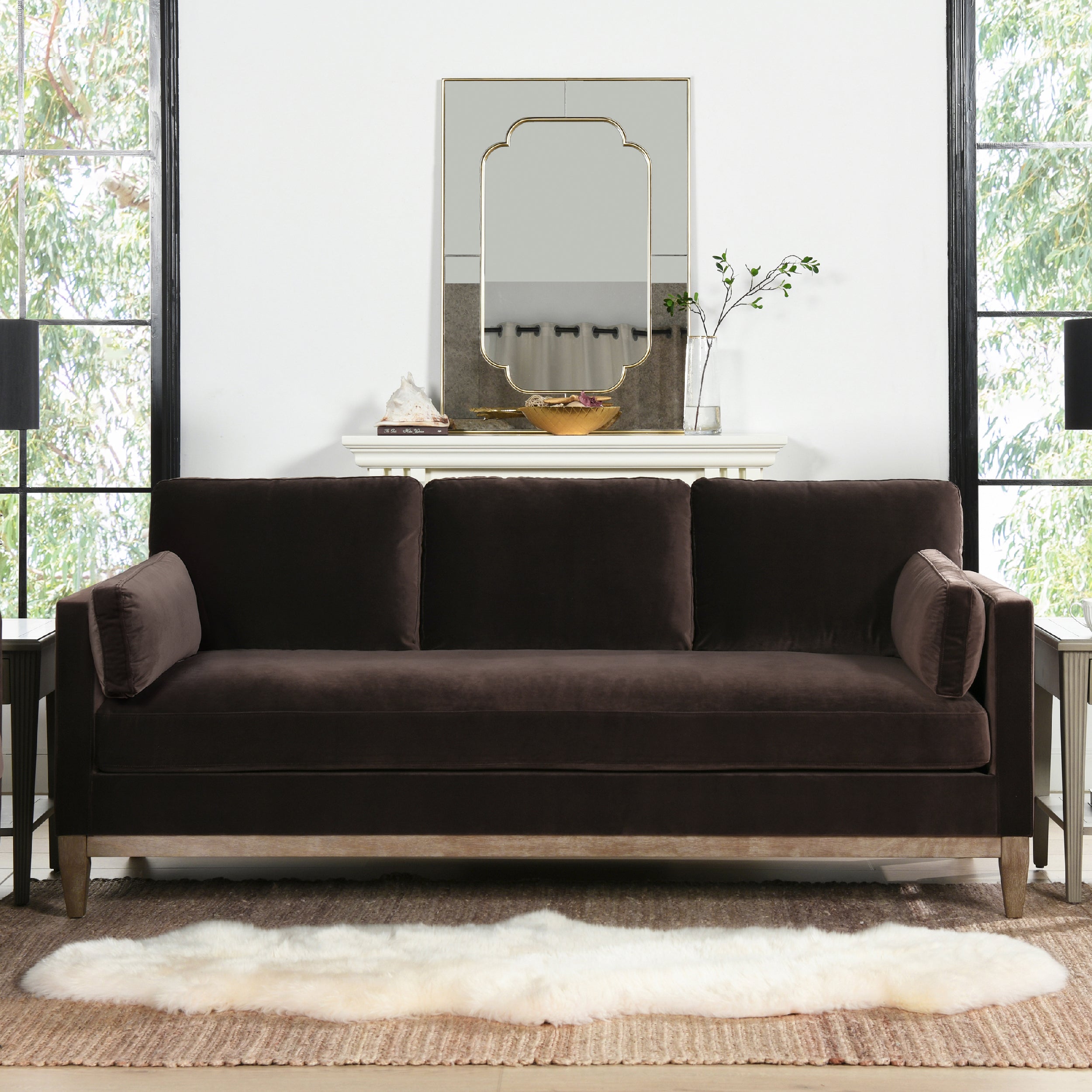 Knox 84" Upholstered Sofa with Square Track Arms