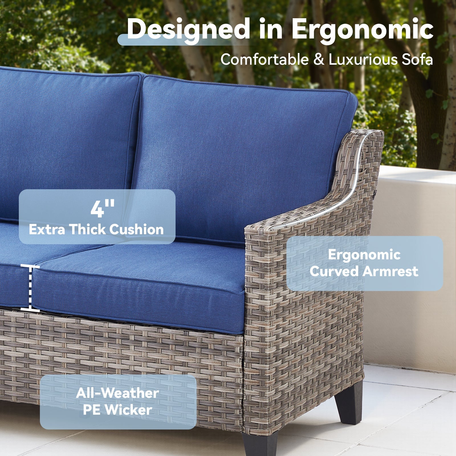 Tatum Outdoor 3-Seat Sofa