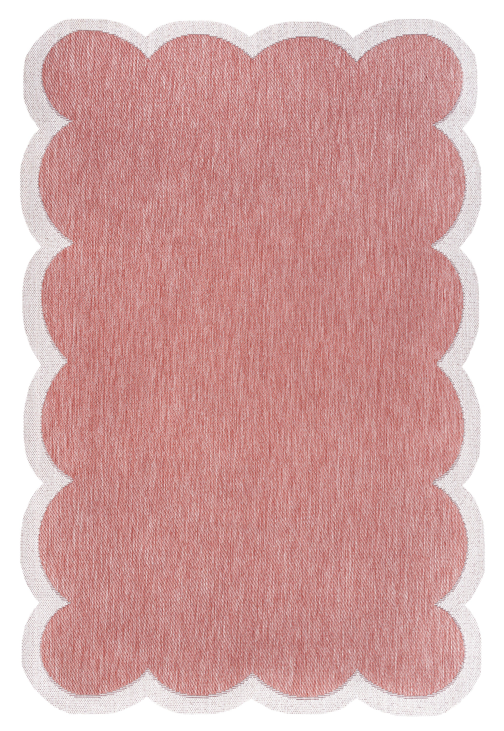 Alice Classic Cottage Two-Tone Scalloped Indoor/Outdoor Shaped Area Rug