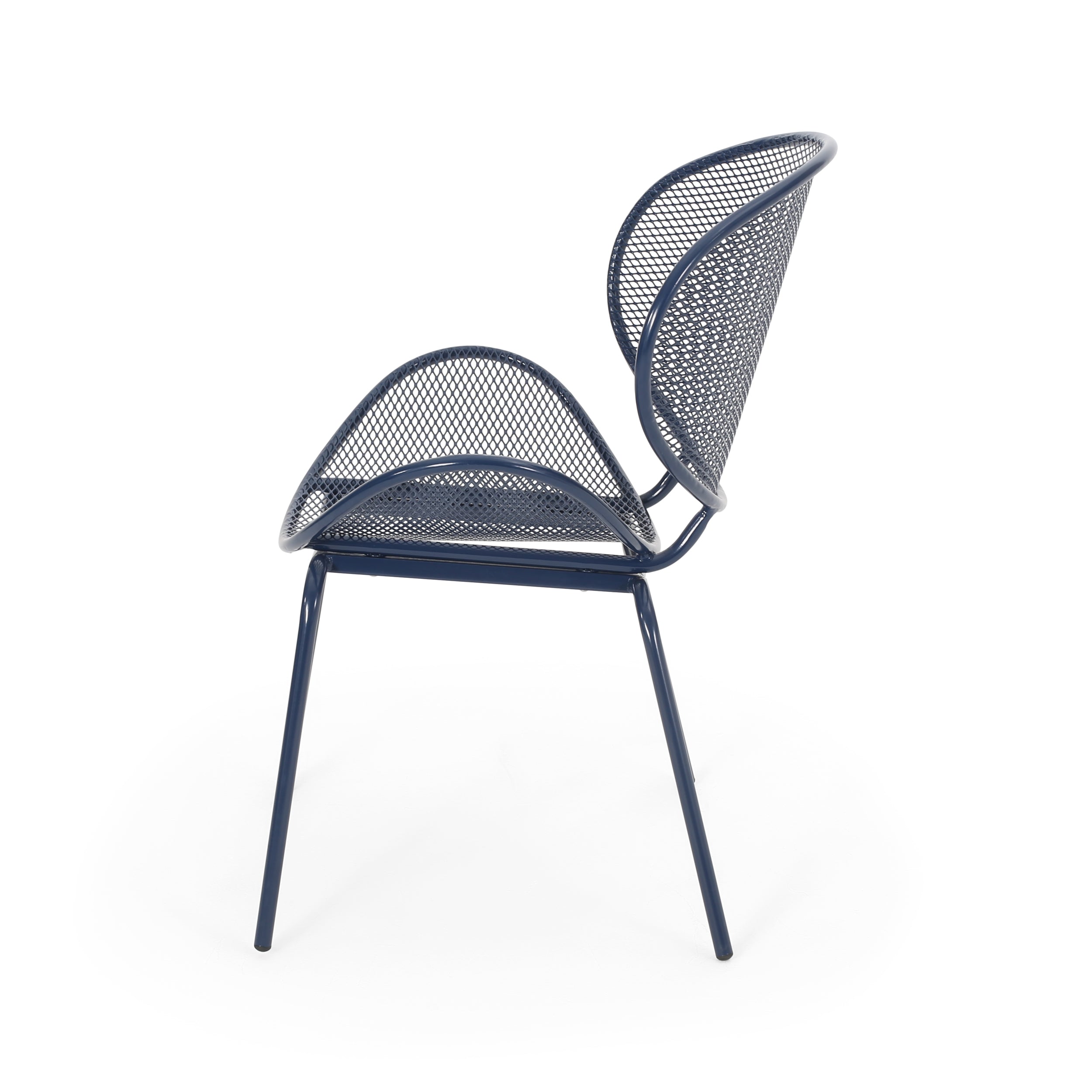 Modern Elba Chair Set With Mesh Seating And Retro Shell Design