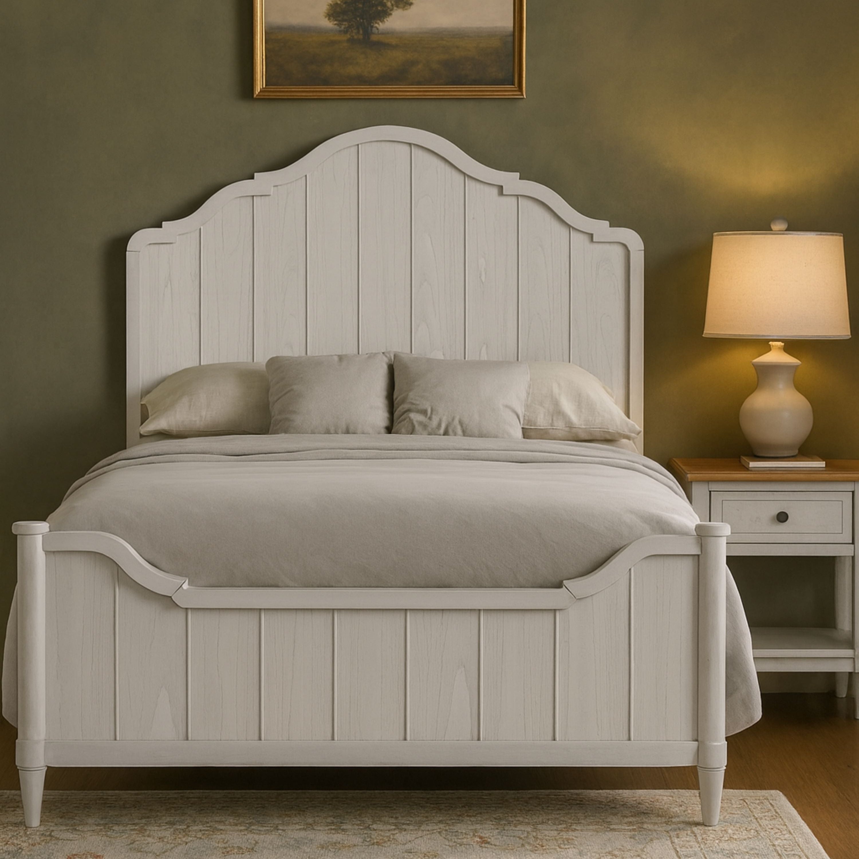 Wood Panel with Highback Accent Headboard