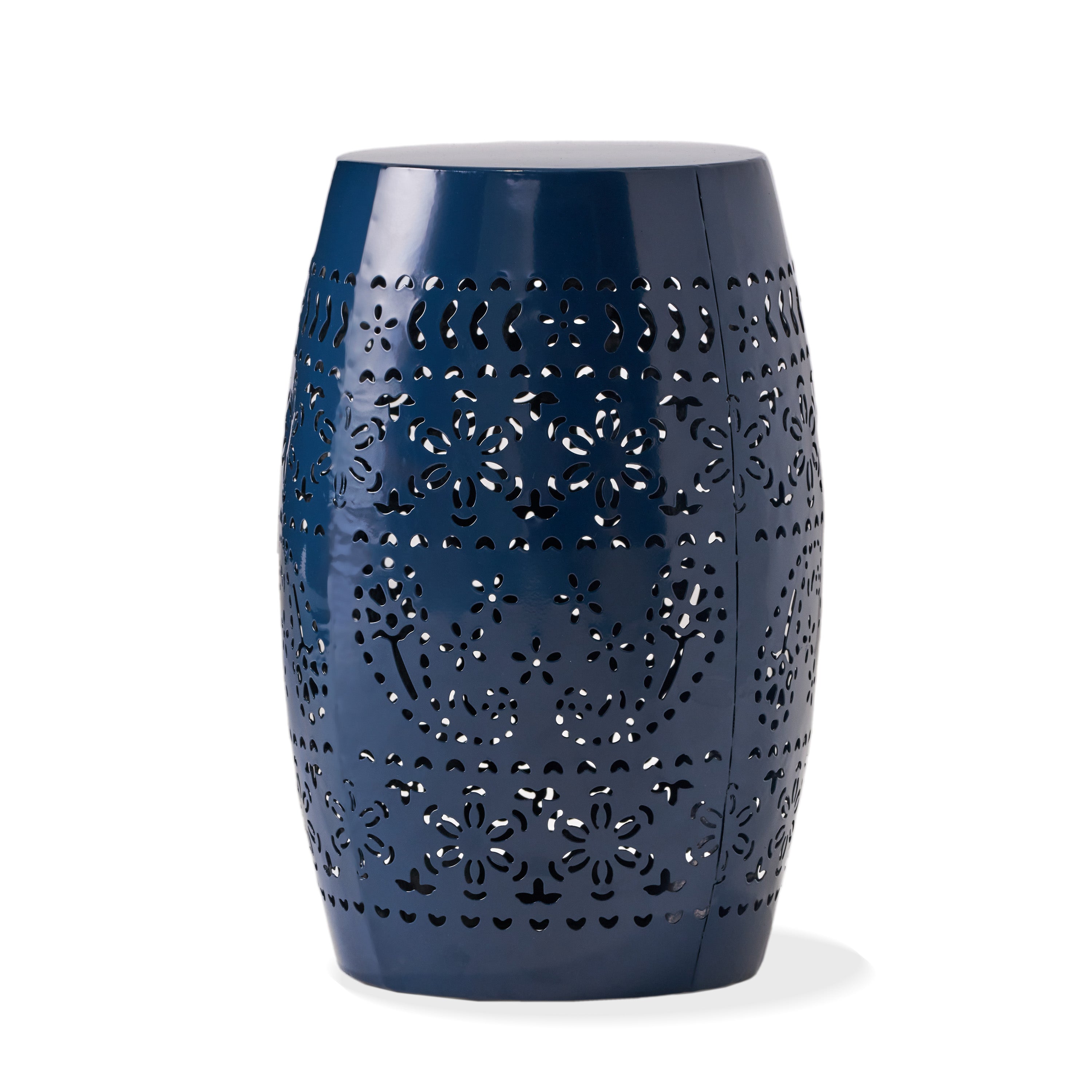 Ruby Outdoor Metal Lace Cutout Accent Table