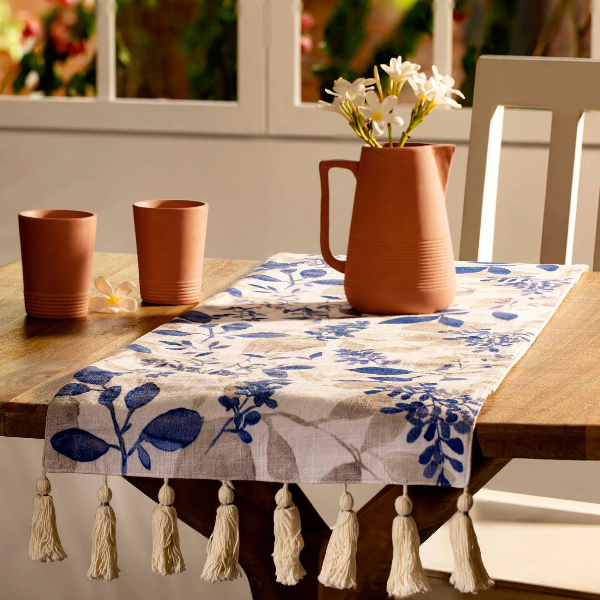 Tropical Paradise Linen Table Runner